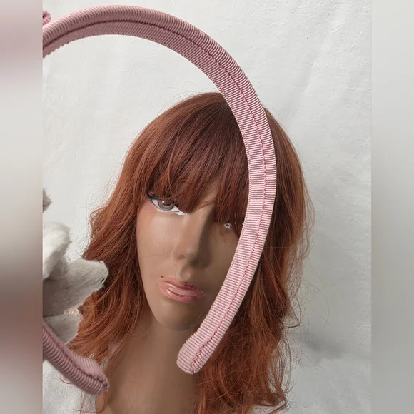 Auth Salvatore Ferragamo Vara Bow Pink Headband Auth Salvatore Ferragamo Vara Bow Pink Headband Hair Accessories main image 3